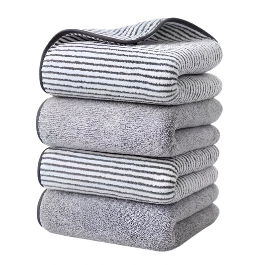 Striped Bamboo Hand Towel